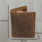 Preview: flevado Vintage Wildleder Geldbörse Voll Leder Herren Portemonnaie Hochformat RFID Safe